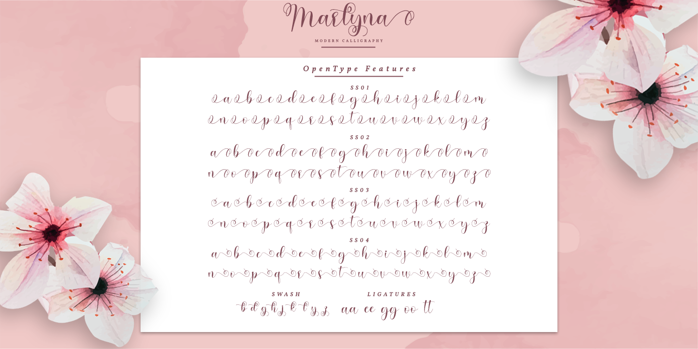 Пример шрифта Marlyna #2
